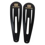 BALENCIAGA バレンシアガ Holli XXL Clip ヘアクリップ ヘアアクセサリー 2個セット ブラック 699021 TZ01G 5610