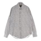 ZARA MAN ザラマン フラワー 総柄 コットン 長袖シャツ ブラウン