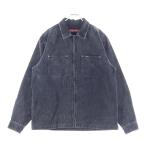 SUPREME シュプリーム 24SS Washed Corduroy Zip Up Shirt ウォッシュド加工 コーデュロイ ジップアップ シャツ ジャケット ブラック