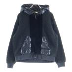MONCLER モンクレール MAGRIA CARDIGAN DOWN JACKET フリース切替 フーデッド ダウンジャケット ブラック E20938462700 レディース