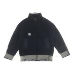 STUSSY ステューシー ×TILT ティルト ラバーロゴ ジップアップ ダウンジャケット ブラック