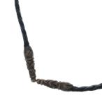 CHROME HEARTS Chrome Hearts LEATHER BRAID прокрутить кожа лезвие черный / серебряный 