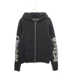 CHROME HEARTS クロムハーツ Embroidered Logo Cashmere Zip Hoodie 袖ロゴ刺繍カシミヤジップアップパーカー