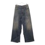 バレンシアガ 23SS Hybrid Baggy Jeans ハイブリッドバギージーンズ スウェットドッキングデニムパンツ インディゴ 738751 TNW01