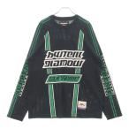シュプリーム 24AW× ヒステリックグラマー アームフロントプリント メッシュ 長袖Tシャツ カットソー ブラック/グリーン 02243ZI09396