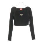 DIESEL ディーゼル ROUND NECK KNITS Dロゴ ラウンド ネックニット ブラック レディース A14189