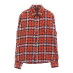 CHROME HEARTS クロムハーツ LOOSEENDS LS CHECK ルーズエンド 長袖チェックシャツ クロスボタンシャツ レッド/ブルー/ホワイト