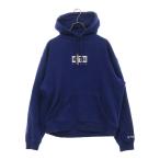 KITH キス ×YOKU MOKU Box logo Hoodie ヨックモック ボックスロゴパーカー フーディー ブルー 24-072-066-0002-3-0
