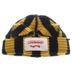 CHARLES JEFFREY LOVERBOY チャールズジェフリーラバーボーイ GOOD WOOD グッドウッド ビーニー ニット帽 ブラック/イエロー