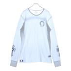 CHROME HEARTS クロムハーツ Thermal L/S SCRL SCROLL LABEL PRINT 長袖ロンTカットソー ホースシュー サーマル 2212-304-0335 ホワイト