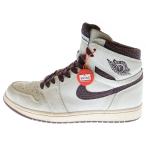 ナイキ ×アマ マニエール AIR JORDAN1 エアジョーダン1 セイルアンドバーガンディ ハイカットスニーカー US9/27cm DO7097-100