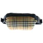 BURBERRY バーバリー ヴィンテージ ノヴァチェック ボディバッグ ナイロン レザー ベージュ/ブラック 8026557