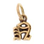CHROME HEARTS クロムハーツ 22K ALPHABET CHARM N アルファベットチャーム イニシャル ペンダントトップ ゴールド
