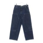 LOEWE ロエベ 22SS PATCHED DENIM TROUSERS ダブルニー ワイドデニムパンツ インディゴ H526Y11X06