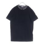 MONCLER モンクレール SS T-SHIRT ネックロゴ半袖Tシャツ カットソー ブラック K10918C00027 8390T