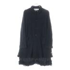 COMME des GARCONS COMME des GARCONS コムデギャルソンコムデギャルソン 14AW 総レース キュプラ切替 ロングコート ブラック RN-J010
