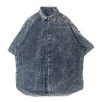 DIESEL ディーゼル 24SS S-LAZER short sleeve shirtレーザー加工 ダメージ Dロゴ ショートスリーブ 半袖シャツ グレー A12967