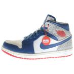 ショッピングjordan NIKE ナイキ AIR JORDAN 1 MID TRUE BLUE 554724-107 エアジョーダン 1 トゥルーブルー ミッドカットスニーカー ホワイト/ブルー US8/26cm