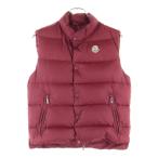 ショッピングmoncler MONCLER モンクレール 茶タグ ナイロン ダウンベスト レッド レディース G32-003