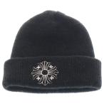 ショッピングCHROME CHROME HEARTS クロムハーツ WOOL WATCH CAP ウールワッチキャップ CHプラス刺繍ビーニーニットキャップ帽子 ブラック