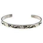 INDIAN JEWELRY индеец ювелирные изделия Qumawunu ho pi группа человек type браслет серебряный 