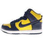 NIKE ナイキ DUNK HIGH Michigan ダンク ミシガン ハイカットスニーカー イエロー/ネイビー US9/27.0cm CZ8149-700