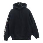 シュプリーム 24SS ×Jordan Hooded Sweatshirt ジョーダン フーデッド スウェットシャツ 袖ロゴ刺繍 プルオーバーパーカー FQ0759-010