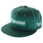 SUPREME シュプリーム 22AW ×NEW ERA Money Box Logo ボックスロゴ マネー刺繍 ベースボールキャップ 帽子 グリーン