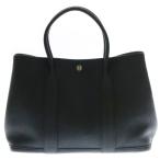 HERMES エルメス ガーデンパーティPM ネゴンダ D刻印 SV金具 シルバー金具 トートバッグ レザーバッグ ブラック