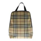 BURBERRY LONDON バーバリーロンドン ノバチェック PVC バックパック リュックサック ベージュ レディース