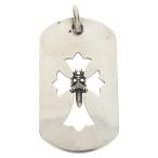 CHROME HEARTS クロムハーツ D TAG LRG CO CRS カットアウトクロスドッグタグ ラージ ペンダントトップ シルバー BCA239