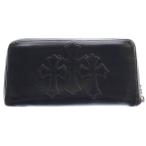 CHROME HEARTS クロムハーツ REC F ZIP 3クロス ラウンドジップレザーウォレット 財布 ブラック BCA368