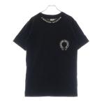 クロムハーツ OLD BACK CROSS TEE オールドモデル バッククロス フローラル ネックプリント Tシャツ 半袖カットソー ブラック