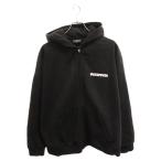 ショッピングバレンシアガ BALENCIAGA バレンシアガ 21AW Wide Zip Up Hoodie ワイド ジップアップフーディ スウェット パーカー ブラック 674719 TLVB4