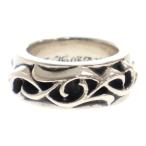 CHROME HEARTS クロムハーツ DBL NARROW VINE BAND ダブルナロー ヴァインバンド シルバーリング 4.5号 ※国内ギャラ付き