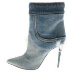 DOLCE & GABBANA ドルチェアンドガッバーナ Denim Ankle Boots CT0873 デニム アンクル ブーツ レディース シューズ インディゴ