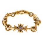 CHROME HEARTS クロムハーツ 22K RING TNY E CH PLS P/DIA タイニーE CHプラスリング PAVEダイヤ ゴールド BCA060