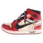 NIKE ナイキ ×OFF-WHITE THE 10 AIR JORDAN 1 CHICAGO オフホワイト ザテン エアジョーダン シカゴ ハイカットスニーカー AA3834-101