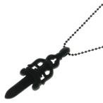 CHROME HEARTS クロムハーツ RUBBER LARGE DAGGER シリコンラバーネックレス ブラック