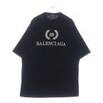 BALENCIAGA バレンシアガ BB Logo Print Tee フロントロゴプリント コットン半袖Tシャツ カットソー TS96 556148 TDV51 1000 ブラック