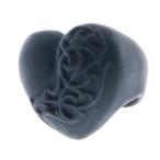 CHROME HEARTS クロムハーツ HEART PLSTC RING ハート シリコンラバーリング ブラック
