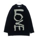 BURBERRY バーバリー LOVEオーバーサイズクルーネックニットセーター ブラック 8037228