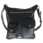 CHROME HEARTS クロムハーツ F-SLINGER Fスリンガー フラップクロスボールボタン レザーショルダーバッグ ブラック
