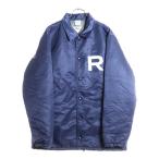 RON HERMAN ロンハーマン Rロゴプリント コーチジャケット 中綿ナイロンジャケット ネイビー C8-J635