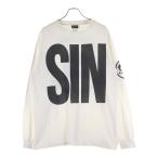 ショッピングマイケル SAINT MICHAEL セントマイケル 21AW LS TEE SIN シン プリント クルーネック 長袖Tシャツカットソー ホワイト SM-A21-0000-015
