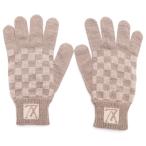 LOUIS VUITTON Louis Vuitton Damier шерсть перчатка перчатки Brown 