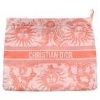 Christian Dior クリスチャンディオール Dioriviera ディオリヴェラファスナートラベルポーチ S5440ONJA M68E ホワイト/ピンク