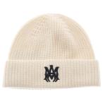 AMIRI アミリ MA Cashmere Beanie PS24MAH010 MAロゴ カシミアビーニー ニットキャップ 帽子 ホワイト