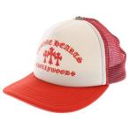 CHROME HEARTS クロムハーツ King Taco Trucker Cap キングタコ トラッカーキャップ クロスボールボタン メッシュ帽子 レッド/ホワイト