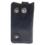 CHROME HEARTS クロムハーツ KEY CASE クロスボールボタンレザーキーケース ブラック